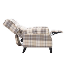 Load image into Gallery viewer, Tartan Upholstered Push Back Recliner Armchair Recliners Living and Home 
