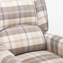 Load image into Gallery viewer, Tartan Upholstered Push Back Recliner Armchair Recliners Living and Home 
