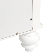 Load image into Gallery viewer, 120cm Wide Wooden Shutter Door Shoe Cabinet Storage Bench Storage Footstools &amp; Benches Living and Home 
