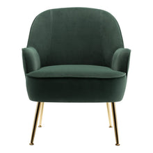 Load image into Gallery viewer, Leisure Velvet Armchair with Gold-plated Metal Legs Other Occasional Chairs Living and Home 
