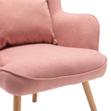Load image into Gallery viewer, Upholstered Wingback Armchair with Footrest and Cushion

