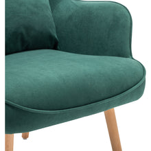 Load image into Gallery viewer, Upholstered Wingback Armchair with Footrest and Cushion
