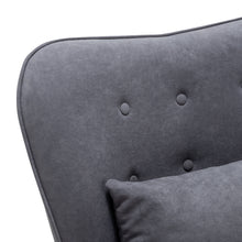 Load image into Gallery viewer, Upholstered Wingback Armchair with Footrest and Cushion
