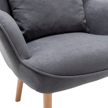 Load image into Gallery viewer, Upholstered Wingback Armchair with Footrest and Cushion
