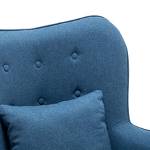Load image into Gallery viewer, Upholstered Wingback Armchair with Footrest and Cushion

