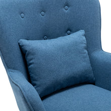 Load image into Gallery viewer, Upholstered Wingback Armchair with Footrest and Cushion
