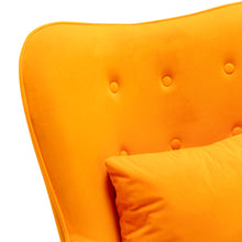 Load image into Gallery viewer, Upholstered Wingback Armchair with Footrest and Cushion
