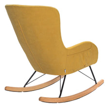 Load image into Gallery viewer, Linen Cushion Rocking Chair Living and Home 
