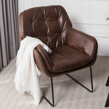 Load image into Gallery viewer, 75cm Wide Faux Leather Armchair Double Layer Padded Occasional Chair Other Occasional Chairs Living and Home 
