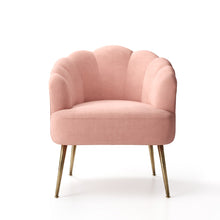 Load image into Gallery viewer, Frosted Velvet Shell Accent Chair Large Size Armchairs Living and Home 
