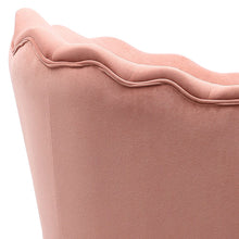 Load image into Gallery viewer, Frosted Velvet Shell Accent Chair Large Size Shell Back Chairs Living and Home 
