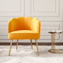Load image into Gallery viewer, Frosted Velvet Shell Accent Chair Shell Back Chairs Living and Home 
