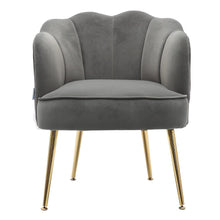 Load image into Gallery viewer, 82cm Height Soft Frosted Velvet Accent Chair with A Lot Of Colour Options Shell Back Chairs Living and Home 
