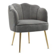 Load image into Gallery viewer, 82cm Height Soft Frosted Velvet Accent Chair with A Lot Of Colour Options Shell Back Chairs Living and Home 
