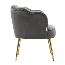 Load image into Gallery viewer, 82cm Height Soft Frosted Velvet Accent Chair with A Lot Of Colour Options Shell Back Chairs Living and Home 
