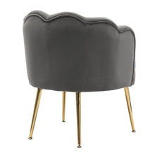 Load image into Gallery viewer, 82cm Height Soft Frosted Velvet Accent Chair with A Lot Of Colour Options Shell Back Chairs Living and Home 
