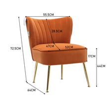 Load image into Gallery viewer, Velvet Cocktail Chairs Accent Chairs with Gold Legs Cocktail Chairs Living and Home 
