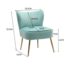 Load image into Gallery viewer, Velvet Cocktail Chairs Accent Chairs with Gold Legs Cocktail Chairs Living and Home 
