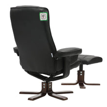 Load image into Gallery viewer, PU Leather Swivel Chair Recliner Armchair with Footstool Recliners Living and Home 
