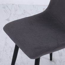 Load image into Gallery viewer, Set of 4 Curved Frosted Velvet Dining Chairs Dining Chairs Living and Home 
