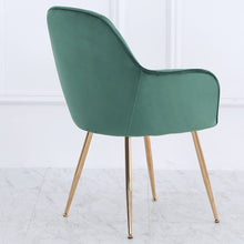 Load image into Gallery viewer, Set of 2 Velvet Dining Chairs with Pad and Armrest Dining Chairs Living and Home 
