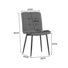 Load image into Gallery viewer, 44cm Wide Retro Velvet Accent Desk Chair Dining Desk Chairs Dining Chairs Living and Home 
