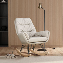 Load image into Gallery viewer, Modern Rocking Chair with Leather and Velvet
