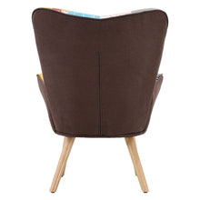 Load image into Gallery viewer, Multicolor Linen Upholstered Accent Chair with Wood Legs Wingback Chairs Living and Home 
