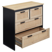 Load image into Gallery viewer, 80cm Wide Wooden Vintage Storage Cabinet with Rattan Drawer Console Table Cabinets Living and Home 
