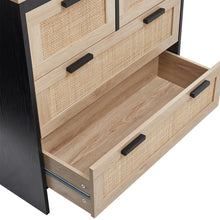 Load image into Gallery viewer, 80cm Wide Wooden Vintage Storage Cabinet with Rattan Drawer Console Table Cabinets Living and Home 
