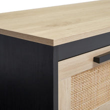 Load image into Gallery viewer, 80cm Wide Wooden Vintage Storage Cabinet with Rattan Drawer Console Table Cabinets Living and Home 
