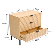 Load image into Gallery viewer, Livingandhome Small Rustic Wood Cabinet with Three Drawers, JM2220
