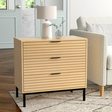 Load image into Gallery viewer, Livingandhome Small Rustic Wood Cabinet with Three Drawers, JM2220
