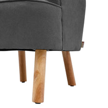 Load image into Gallery viewer, Yellow/Grey Contemporary Upholstered Wingback Chair and Footstool Set Wingback Chairs Living and Home 
