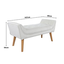 Load image into Gallery viewer, Tufted Fabric Bed Bench Upholstered Footstool Footstools Living and Home 
