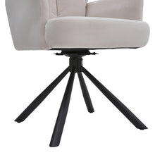 Load image into Gallery viewer, Modern Swivel Chair with Upholstered and Black Legs
