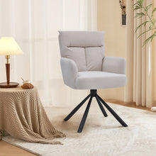 Load image into Gallery viewer, Modern Upholstered Swivel Armchair with Black Legs
