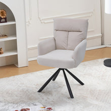 Load image into Gallery viewer, Modern Swivel Chair with Upholstered and Black Legs
