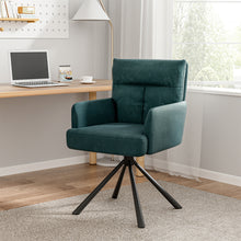 Load image into Gallery viewer, Modern Swivel Chair with Upholstered and Black Legs
