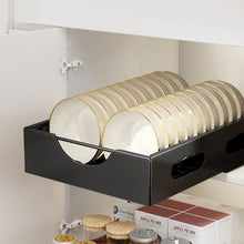 Load image into Gallery viewer, Black Steel Cabinet Pull-Out Bowl Rack
