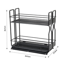 Load image into Gallery viewer, Slide-Out Metal Spice Rack for Cabinet

