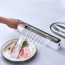 Load image into Gallery viewer, Magnetic Plastic Wrap Dispenser With Slide Cutter
