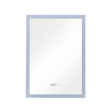 Load image into Gallery viewer, Anti-Fog Aluminum LED Touch Switch Bathroom Vanity Mirror with Clock Bathroom Mirrors Living and Home 
