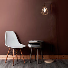 Load image into Gallery viewer, Modern Floor Lamp with Marble Base - Dimmable Floorlamp Living and Home Chrome and black stem with black lampshade 
