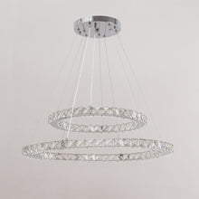 Load image into Gallery viewer, Modern 2-Tier Adjustable Crystal LED Pendant Light
