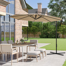 Load image into Gallery viewer, 3M Taupe Sun Parasol Hanging Banana Umbrella Parasols Living and Home 
