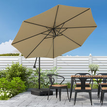 Load image into Gallery viewer, 3M Taupe Sun Parasol Hanging Banana Umbrella Parasols Living and Home Rectangle water tank base 

