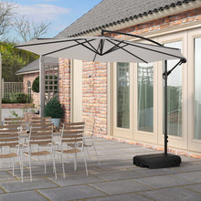 Load image into Gallery viewer, 3M Light Grey Sun Parasol Hanging Banana Umbrella Outdoor Sun Shade Parasols Living and Home Rectangle water tank base 
