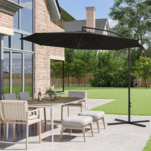 Load image into Gallery viewer, 3M Black Sun Parasol Hanging Banana Umbrella Parasols Living and Home 
