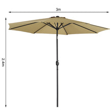 Load image into Gallery viewer, Patio Umbrella Large 3M Traditional Parasol with Plastic Base
